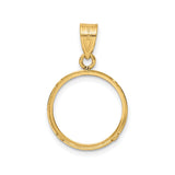 16 mm 14k Yellow Gold coin bezel for 16 mm Coin — additional image