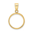 16 mm 14k Yellow Gold coin bezel for 16 mm Coin