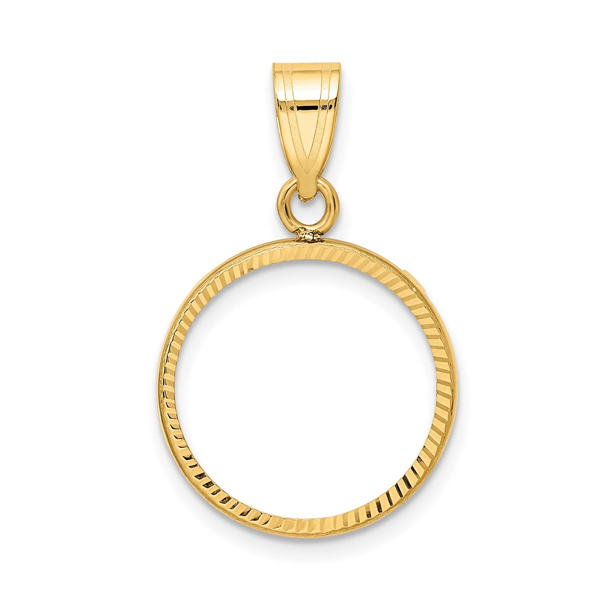 16 mm 14k Yellow Gold coin bezel for 16 mm Coin