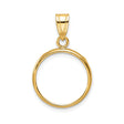 16 mm 10k Yellow Gold coin bezel for 16 mm Coin