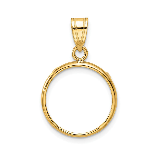 16 mm 10k Yellow Gold coin bezel for 16 mm Coin