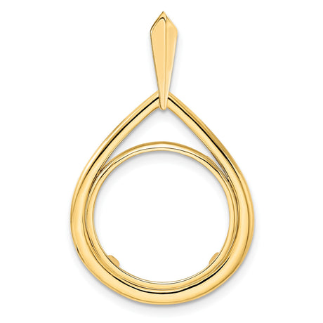 16 mm 14k Yellow Gold coin bezel for 16 mm Coin