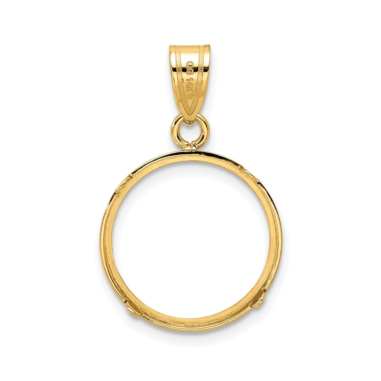 16 mm 14k Yellow Gold coin bezel for 16 mm Coin — additional image
