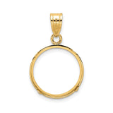 16 mm 14k Yellow Gold coin bezel for 16 mm Coin — additional image
