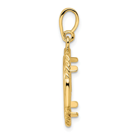 16 mm 14k Yellow Gold coin bezel for 16 mm Coin — alternate view