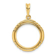 16 mm 14k Yellow Gold coin bezel for 16 mm Coin