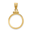 16 mm 14k Yellow Gold coin bezel for 16 mm Coin