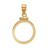 16 mm 14k Yellow Gold coin bezel for 16 mm Coin