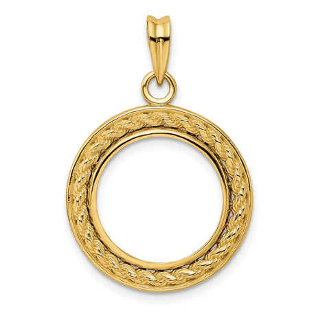 16 mm 14k Yellow Gold coin bezel for 16 mm Coin