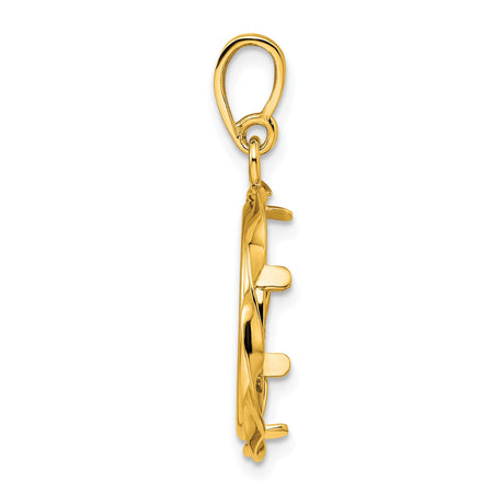 16 mm 14k Yellow Gold coin bezel for 16 mm Coin — alternate view