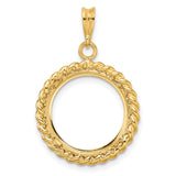 16 mm 14k Yellow Gold coin bezel for 16 mm Coin — additional image