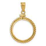 16 mm 14k Yellow Gold coin bezel for 16 mm Coin — additional image