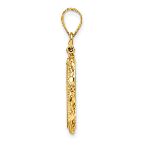 16 mm 14k Yellow Gold coin bezel for 16 mm Coin — alternate view