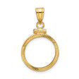 16 mm 14k Yellow Gold coin bezel for 16 mm Coin