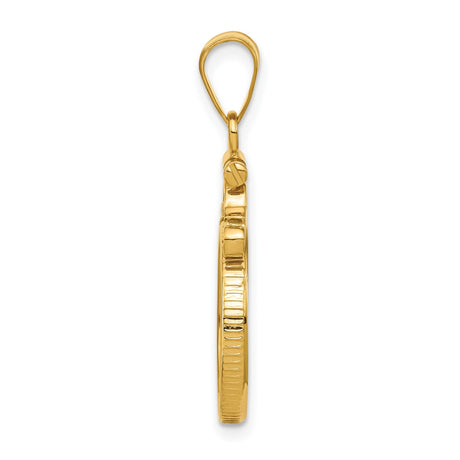 16 mm 14k Yellow Gold coin bezel for 16 mm Coin — alternate view