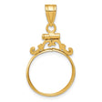 16 mm 14k Yellow Gold coin bezel for 16 mm Coin