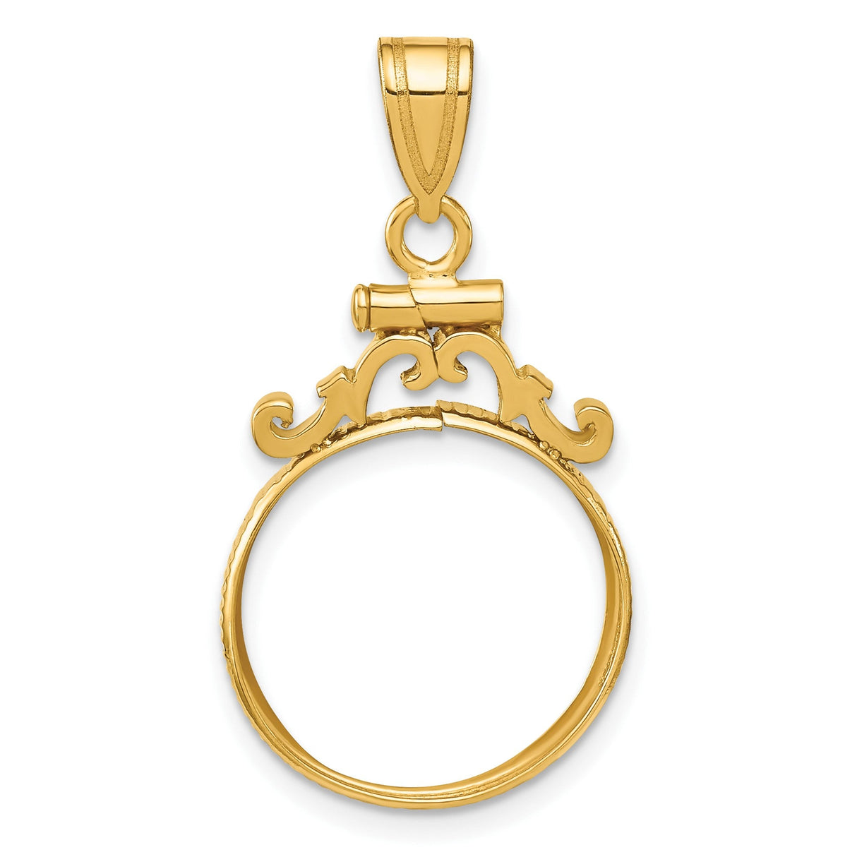 16 mm 14k Yellow Gold coin bezel for 16 mm Coin