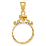 16 mm 14k Yellow Gold coin bezel for 16 mm Coin