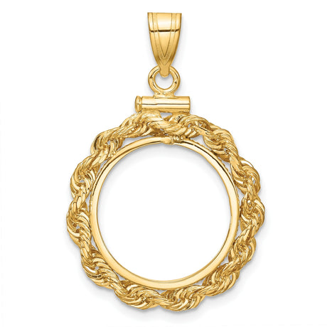 16 mm 14k Yellow Gold coin bezel for 16 mm Coin