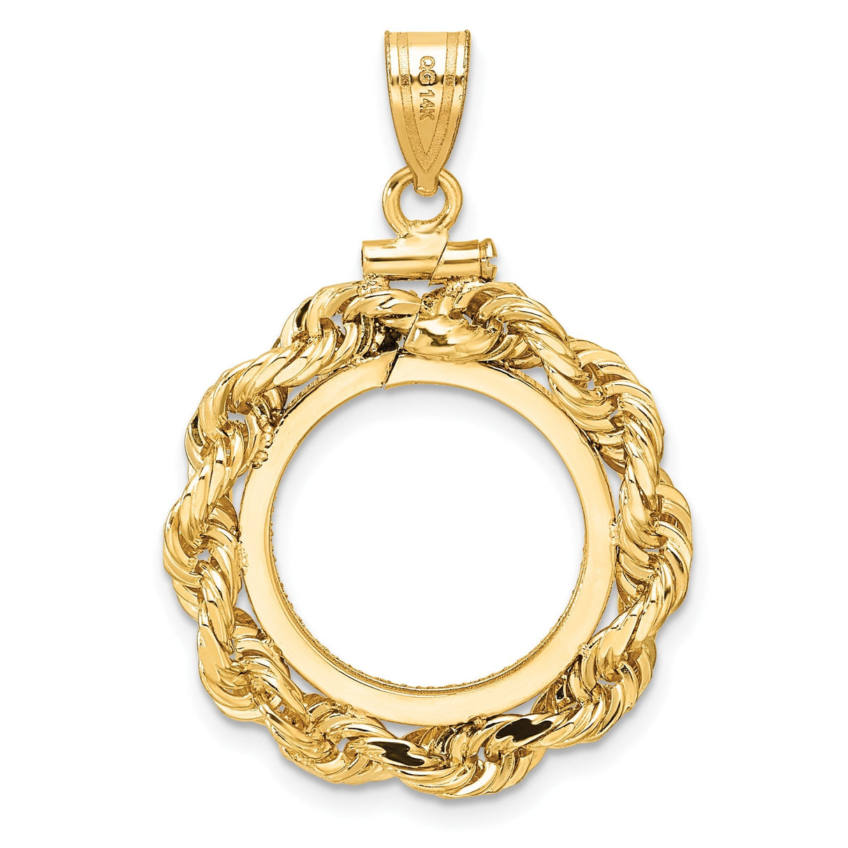 16 mm 14k Yellow Gold coin bezel for 16 mm Coin — additional image