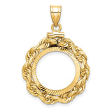 16 mm 14k Yellow Gold coin bezel for 16 mm Coin