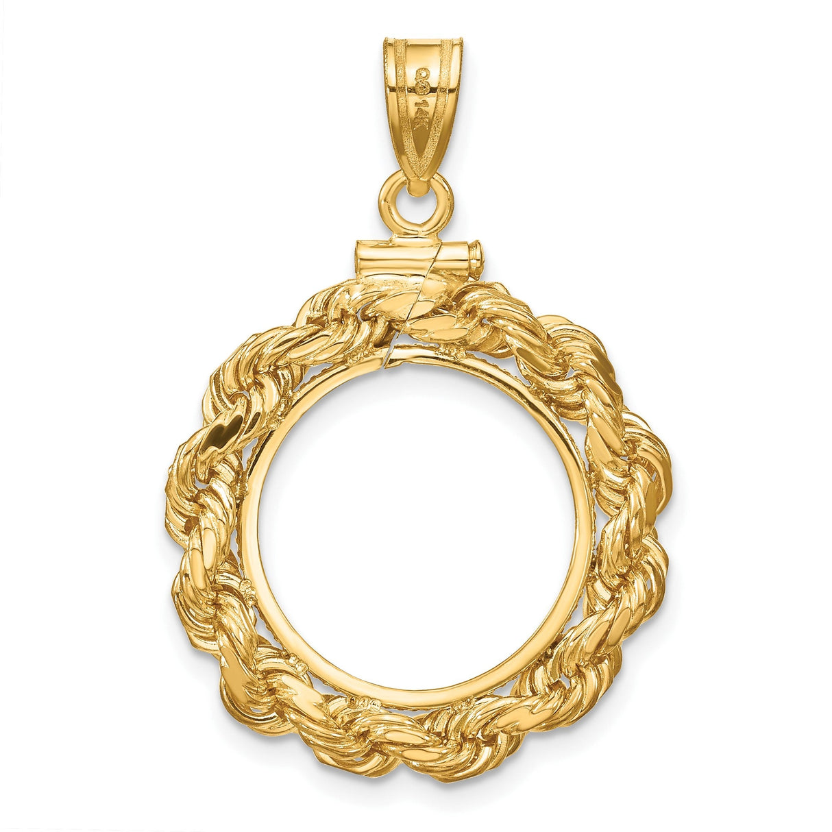 16 mm 14k Yellow Gold coin bezel for 16 mm Coin — additional image