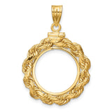 16 mm 14k Yellow Gold coin bezel for 16 mm Coin — additional image