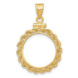 16 mm 14k Yellow Gold coin bezel for 16 mm Coin — additional image