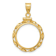 16 mm 14k Yellow Gold coin bezel for 16 mm Coin