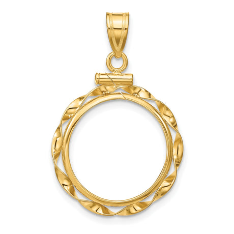 16 mm 14k Yellow Gold coin bezel for 16 mm Coin
