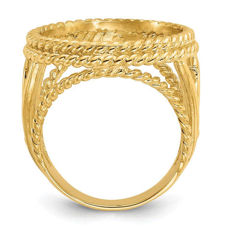 16 mm 14k Yellow Gold coin bezel for 16 mm Coin — alternate view