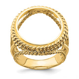 16 mm 14k Yellow Gold coin bezel for 16 mm Coin — additional image