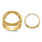 16 mm 14k Yellow Gold coin bezel for 16 mm Coin