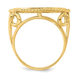 16 mm 14k Yellow Gold coin bezel for 16 mm Coin — alternate view
