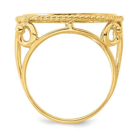 16 mm 14k Yellow Gold coin bezel for 16 mm Coin — alternate view