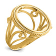 16 mm 14k Yellow Gold coin bezel for 16 mm Coin