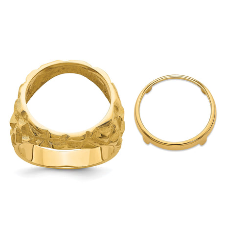 16 mm 14k Yellow Gold coin bezel for 16 mm Coin