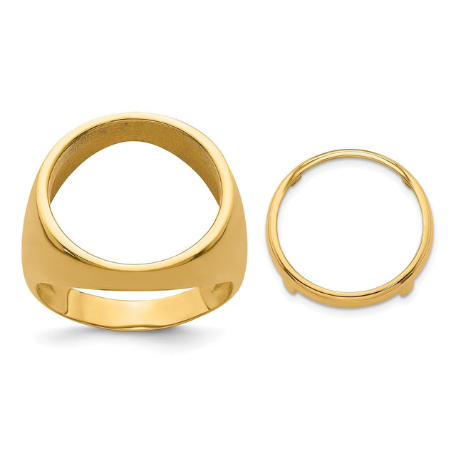 16 mm 14k Yellow Gold coin bezel for 16 mm Coin