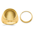 16 mm 14k Yellow Gold coin bezel for 16 mm Coin