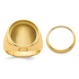 16 mm 14k Yellow Gold coin bezel for 16 mm Coin