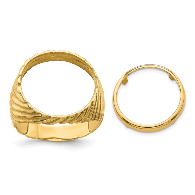 16 mm 14k Yellow Gold coin bezel for 16 mm Coin
