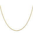 14K Yellow Gold 1 mm Singapore Chain Necklace, Polished