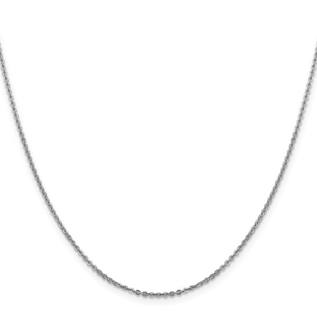 14K White Gold 1.7 mm Polished Chain Necklace, Solid