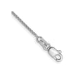 14K White Gold 1 mm Polished Chain Anklet, Solid