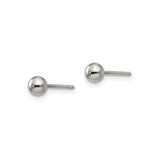 Titanium Stud Earrings, Flat Back Hypoallergenic Design for Sensitive Ears, 4mm Minimalist Ball Style