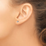 Titanium Stud Earrings, Flat Back Hypoallergenic Design for Sensitive Ears, 4mm Minimalist Ball Style