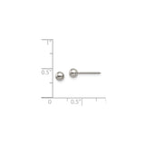 Titanium Stud Earrings, Flat Back Hypoallergenic Design for Sensitive Ears, 4mm Minimalist Ball Style