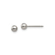 Titanium Stud Earrings, Flat Back Hypoallergenic Design for Sensitive Ears, 4mm Minimalist Ball Style