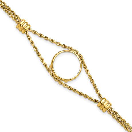 17 mm 14k Yellow Gold coin bezel for 16.5 mm Coin
