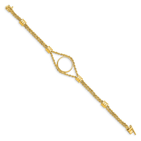 17 mm 14k Yellow Gold coin bezel for 16.5 mm Coin — alternate view